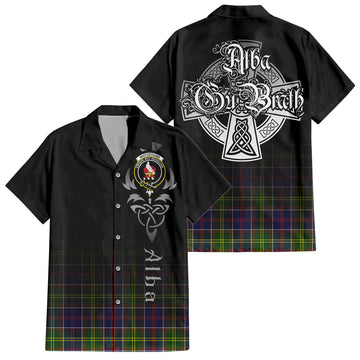 Whitefoord Tartan Hawaiian Shirt Shirt Featuring Alba Gu Brath Family Crest Celtic Inspired Kid - Tartan Vibes Clothing
