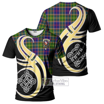 Whitefoord Tartan T-Shirt with Family Crest and Celtic Symbol Style Kid's Shirt - Tartan Vibes Clothing