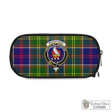 Whitefoord Tartan Pen and Pencil Case with Family Crest One Size 4.13*8.74 inch - Tartan Vibes Clothing