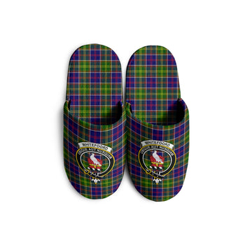 Whitefoord Tartan Home Slippers with Family Crest