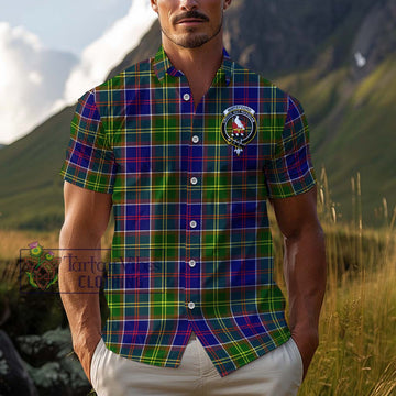Whitefoord Tartan Cotton Hawaiian Shirt with Family Crest Kid - Tartan Vibes Clothing