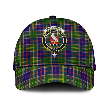 Whitefoord Modern Tartan Classic Cap with Family Crest