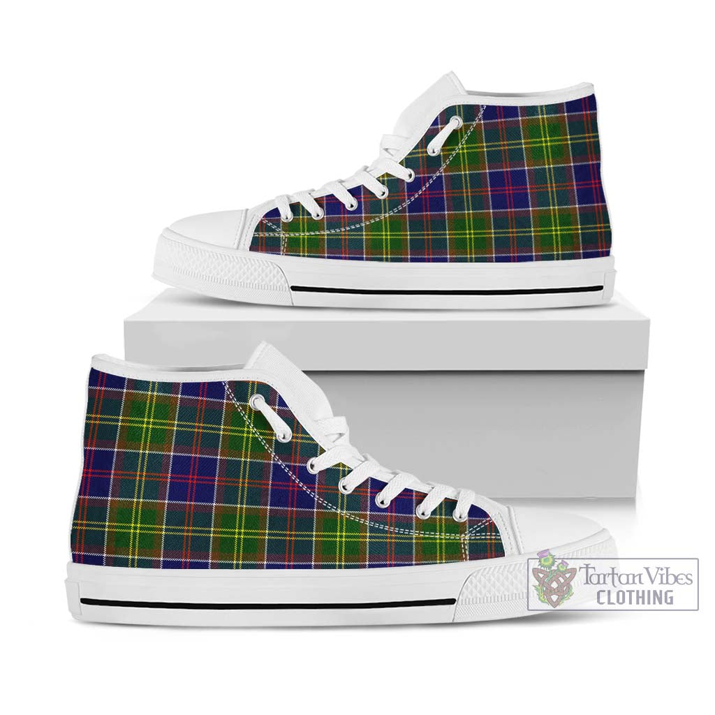 Whitefoord Tartan High Top Shoes Kid High Top - White Sole - Tartan Vibes Clothing