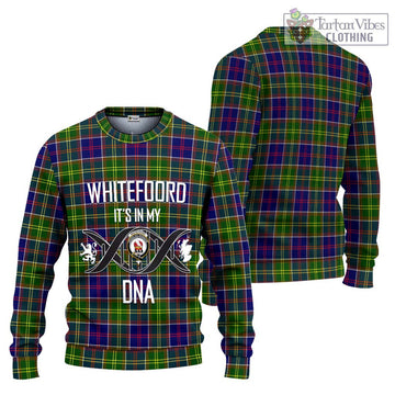 Whitefoord Tartan Ugly Sweater with Family Crest DNA In Me Style Unisex - Tartan Vibes Clothing