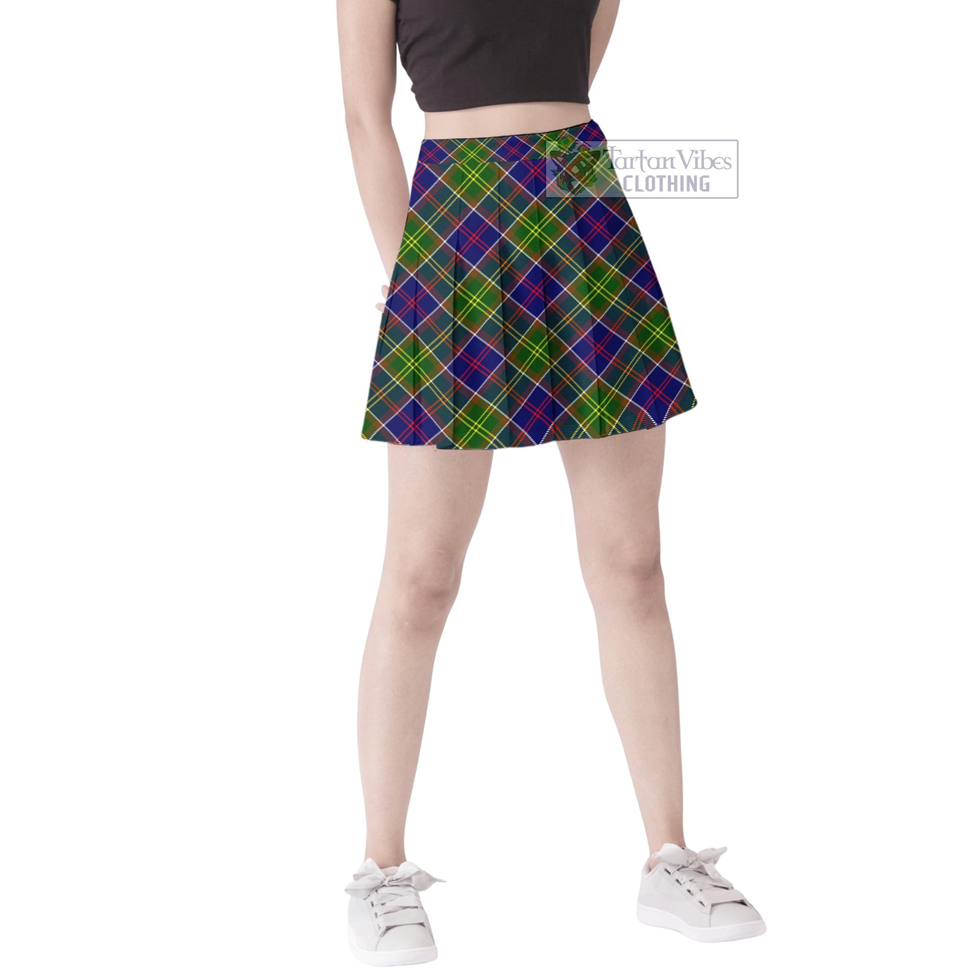 Tartan Vibes Clothing Whitefoord Modern Tartan Women's Plated Mini Skirt