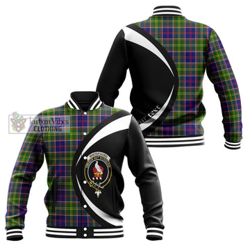 Whitefoord Tartan Baseball Jacket with Family Crest Circle Style Unisex - Tartan Vibes Clothing