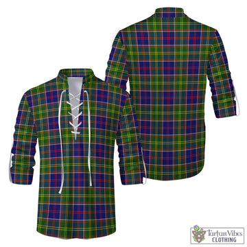 Whitefoord Tartan Men's Scottish Traditional Jacobite Ghillie Kilt Shirt Men - Tartan Vibes Clothing