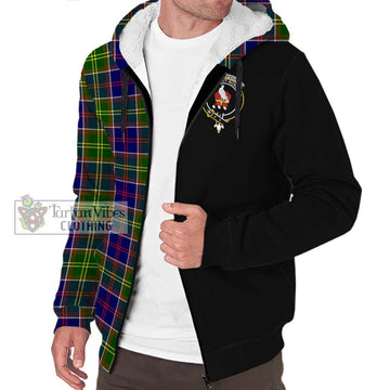 Whitefoord Tartan Sherpa Hoodie with Family Crest and Half Of Me Style Unisex S - Tartan Vibes Clothing