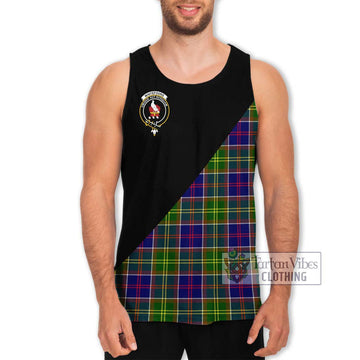 Whitefoord Tartan Men's Tank Top with Family Crest and Military Logo Style Men - Tartan Vibes Clothing