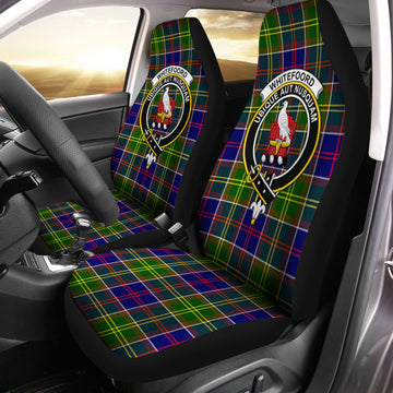 Whitefoord Modern Tartan Car Seat Cover with Family Crest
