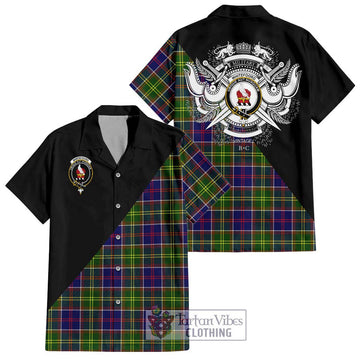 Whitefoord Tartan Hawaiian Shirt with Family Crest and Military Logo Style Kid - Tartan Vibes Clothing