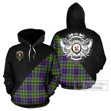 Whitefoord Tartan Hoodie with Family Crest and Military Logo Style Zip Hoodie - Tartan Vibes Clothing