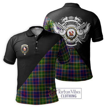 Whitefoord Tartan Polo Shirt with Family Crest and Military Logo Style Kid - Tartan Vibes Clothing