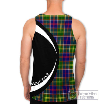 Whitefoord Tartan Men's Tank Top with Family Crest Circle Style - Tartan Vibes Clothing
