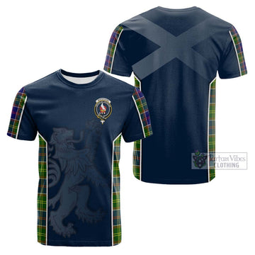 Whitefoord Tartan Cotton T-shirt with Family Crest and Lion Rampant Vibes Sport Style Kid's Shirt - Tartan Vibes Clothing