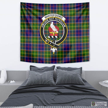 Whitefoord Tartan Tapestry Wall Hanging and Home Decor for Room with Family Crest