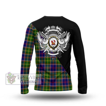 Whitefoord Tartan Long Sleeve T-Shirt with Family Crest and Military Logo Style - Tartan Vibes Clothing