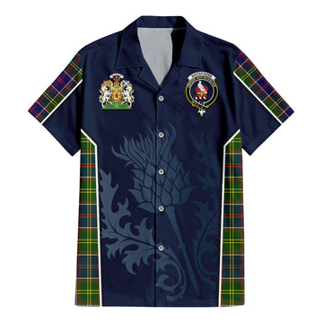 Whitefoord Tartan Hawaiian Shirt with Family Crest and Scottish Thistle Vibes Sport Style - Tartan Vibes Clothing