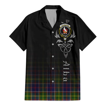 Whitefoord Tartan Hawaiian Shirt Shirt Featuring Alba Gu Brath Family Crest Celtic Inspired - Tartan Vibes Clothing