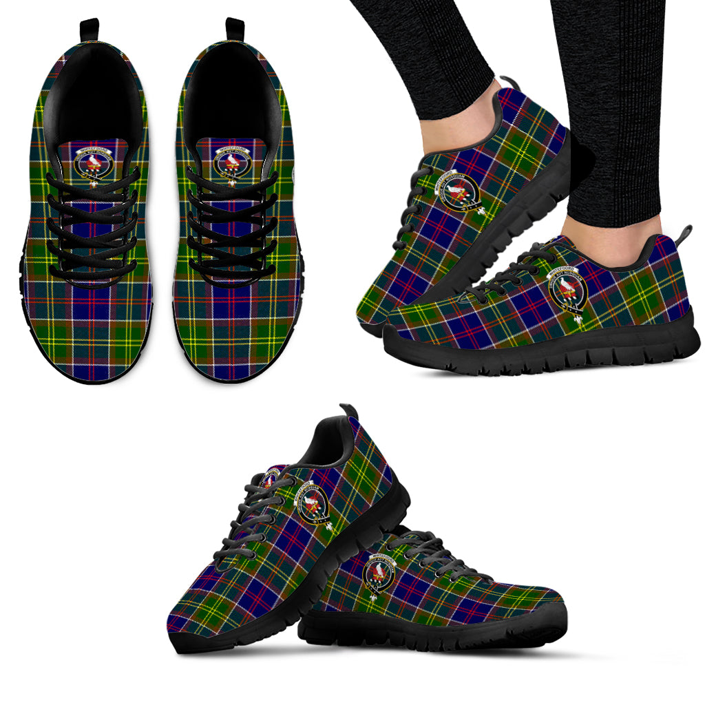 Whitefoord Tartan Sneakers with Family Crest - Tartan Vibes Clothing