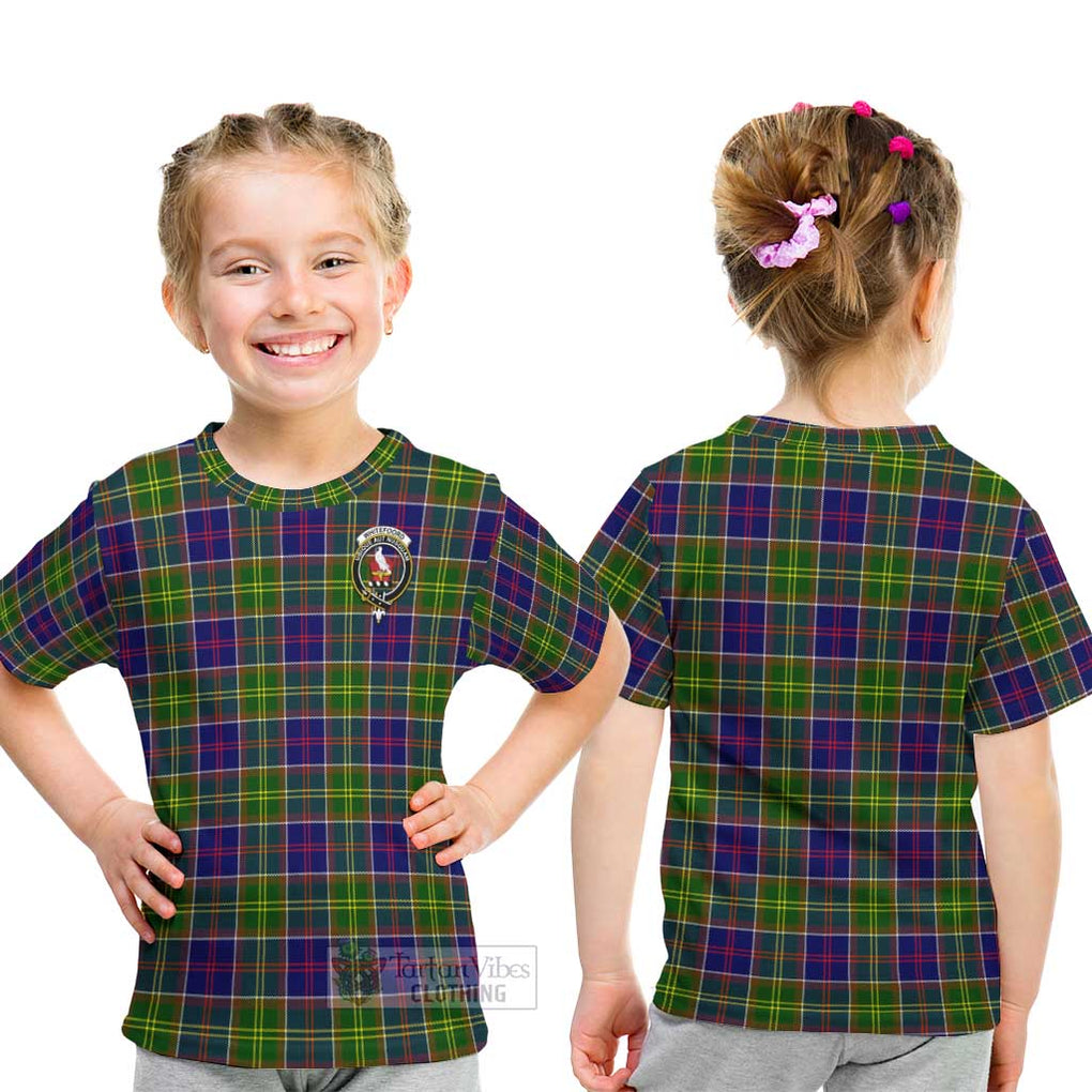 Whitefoord Tartan Kid T-Shirt with Family Crest - Tartan Vibes Clothing