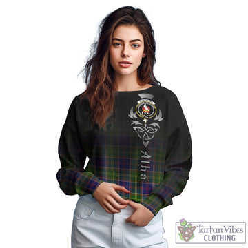 Whitefoord Modern Tartan Sweatshirt Featuring Alba Gu Brath Family Crest Celtic Inspired