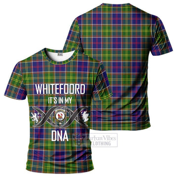 Whitefoord Tartan T-Shirt with Family Crest DNA In Me Style - Tartan Vibes Clothing