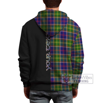 Whitefoord Tartan Hoodie with Family Crest and Half Of Me Style - Tartan Vibes Clothing