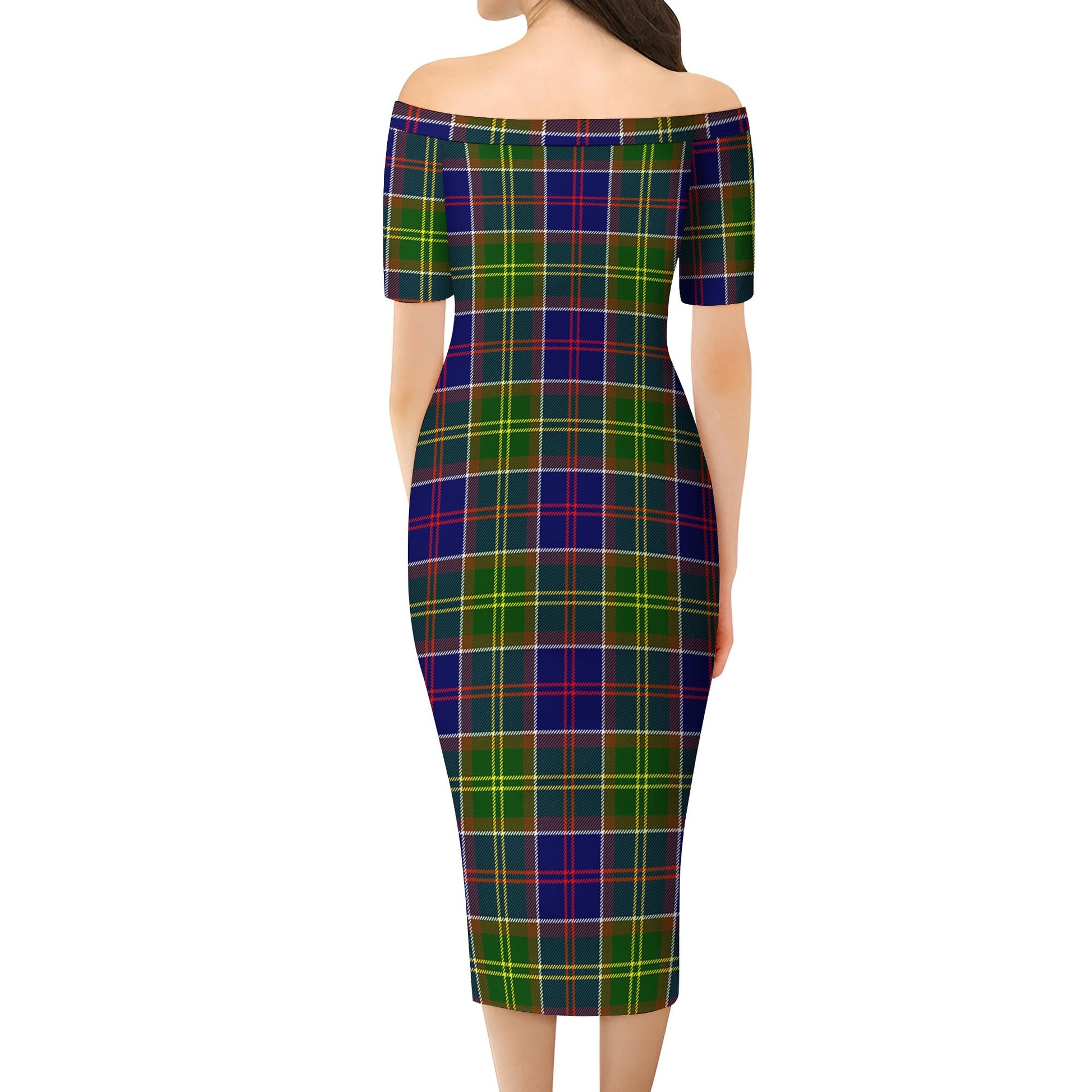 Whitefoord Tartan Off Shoulder Lady Dress - Tartan Vibes Clothing