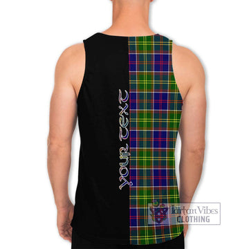 Whitefoord Tartan Men's Tank Top with Family Crest and Half Of Me Style - Tartan Vibes Clothing