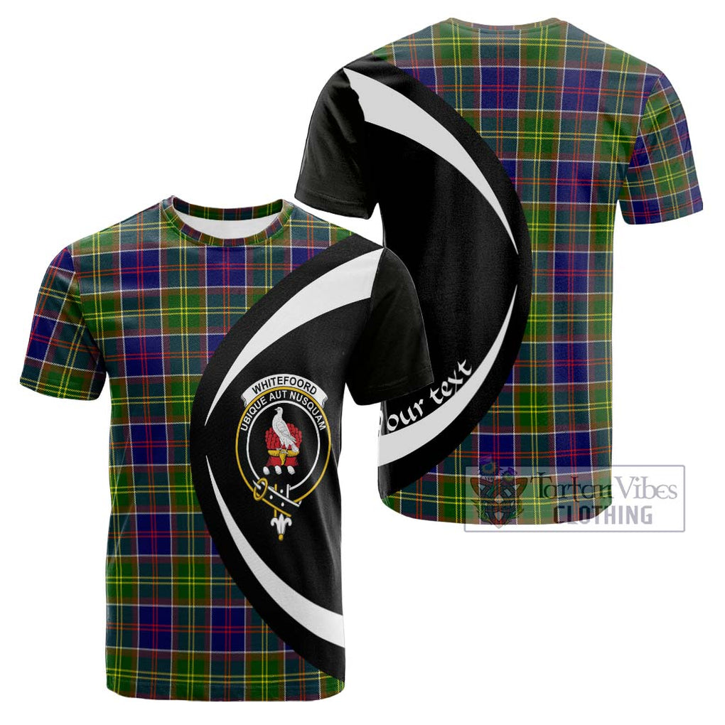 Whitefoord Tartan Cotton T-shirt with Family Crest Circle Style Kid's Shirt - Tartan Vibes Clothing