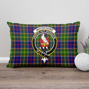 Whitefoord Tartan Pillow Cover with Family Crest - Tartan Vibes Clothing