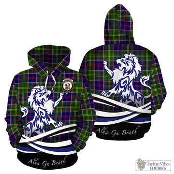 Whitefoord Tartan Hoodie with Alba Gu Brath Regal Lion Emblem - Tartan Vibes Clothing