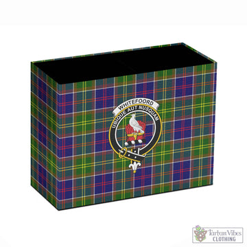 Whitefoord Tartan Pen Holder with Family Crest - Tartan Vibes Clothing