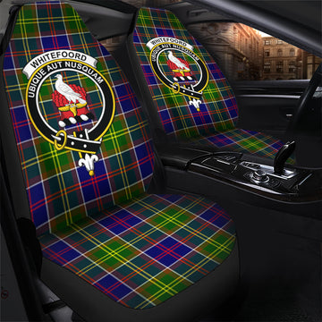 Whitefoord Modern Tartan Car Seat Cover with Family Crest