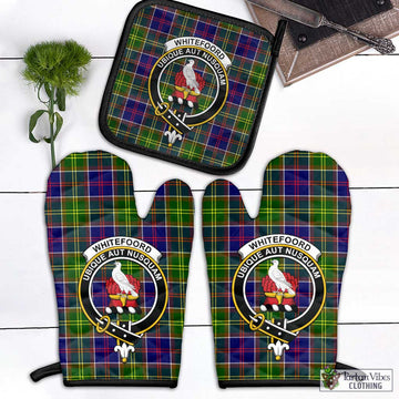 Whitefoord Tartan Combo Oven Mitt & Pot-Holder with Family Crest - Tartan Vibes Clothing