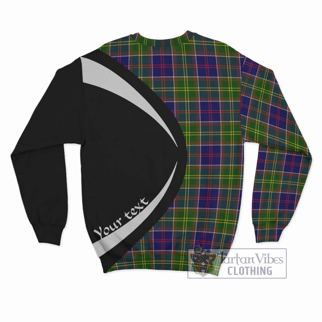 Whitefoord Tartan Sweatshirt with Family Crest Circle Style - Tartan Vibes Clothing