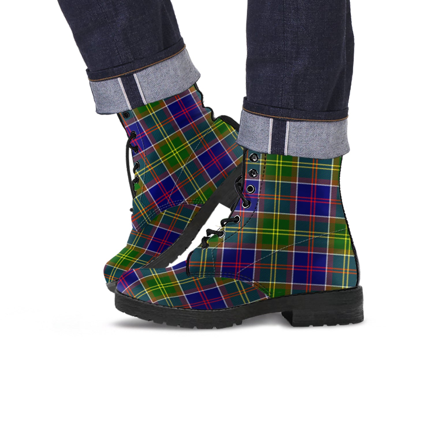Whitefoord Tartan Leather Boots - Tartan Vibes Clothing