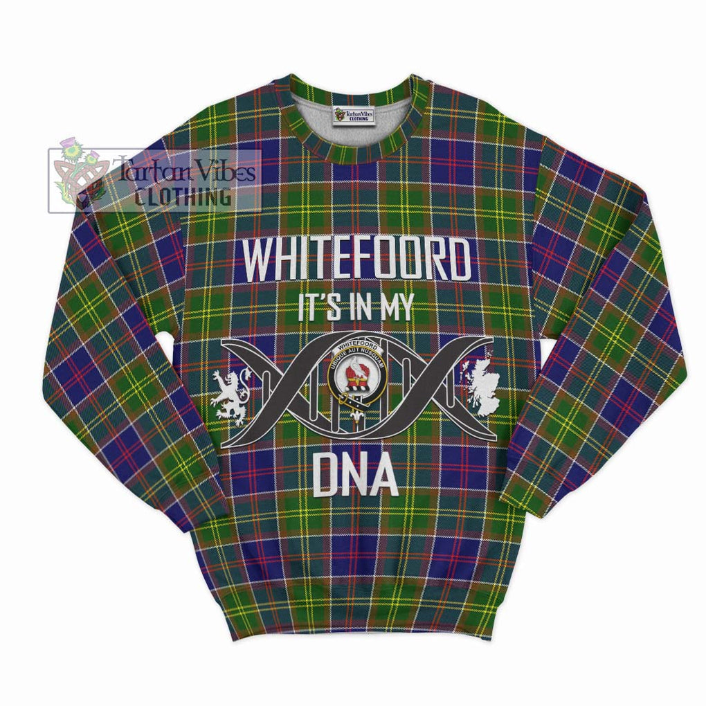 Whitefoord Tartan Sweatshirt with Family Crest DNA In Me Style - Tartan Vibes Clothing