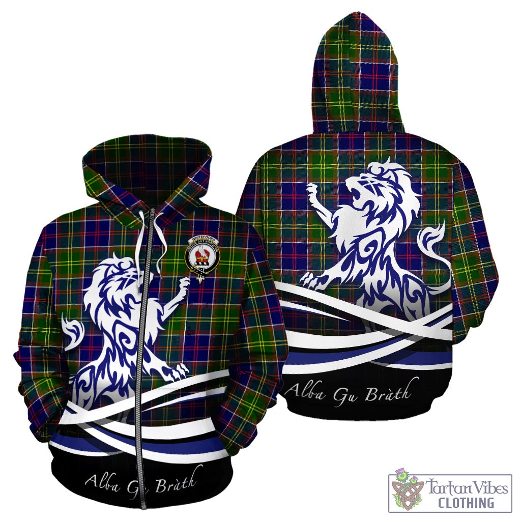Whitefoord Tartan Hoodie with Alba Gu Brath Regal Lion Emblem - Tartan Vibes Clothing