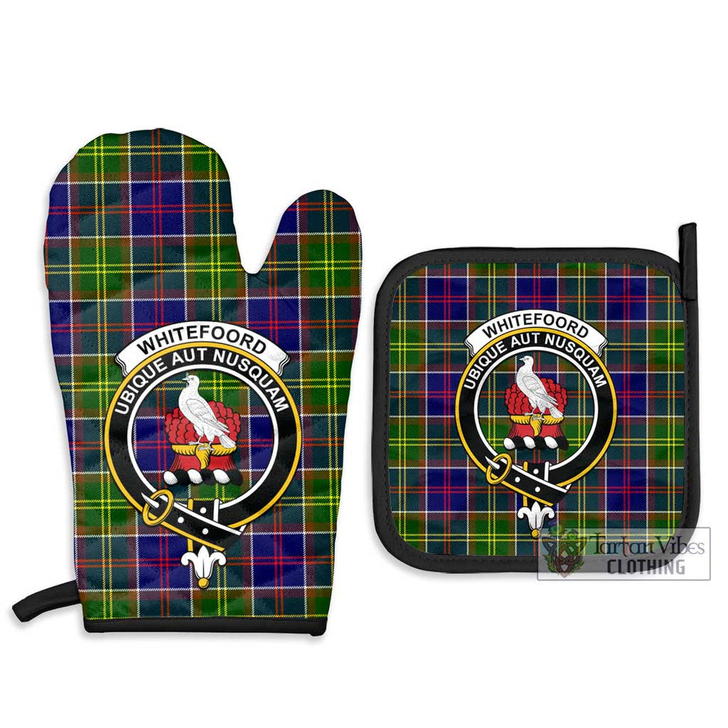 Whitefoord Tartan Combo Oven Mitt & Pot-Holder with Family Crest - Tartan Vibes Clothing