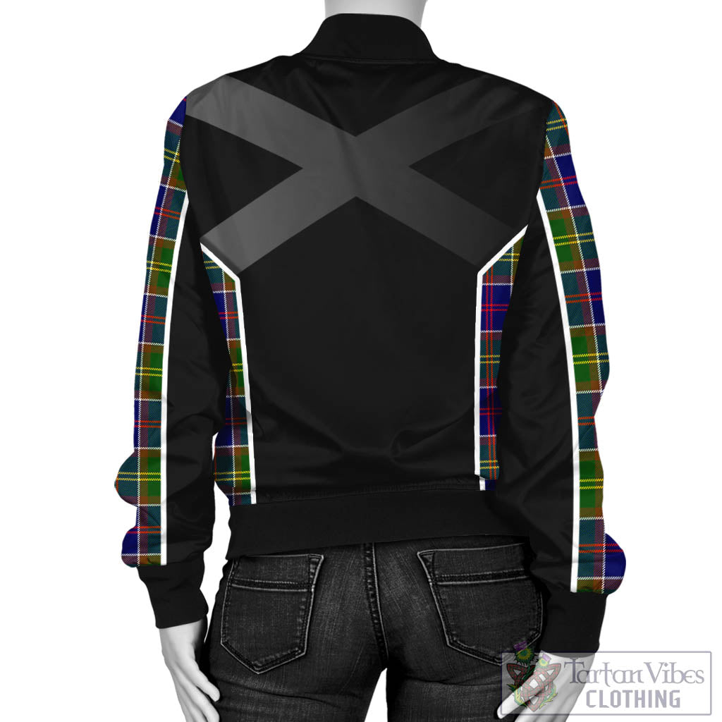 Whitefoord Tartan Bomber Jacket with Family Crest and Scottish Thistle Vibes Sport Style - Tartan Vibes Clothing
