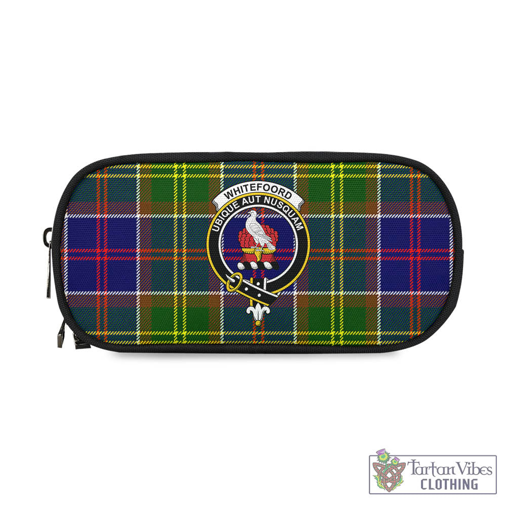 Whitefoord Tartan Pen and Pencil Case with Family Crest - Tartan Vibes Clothing