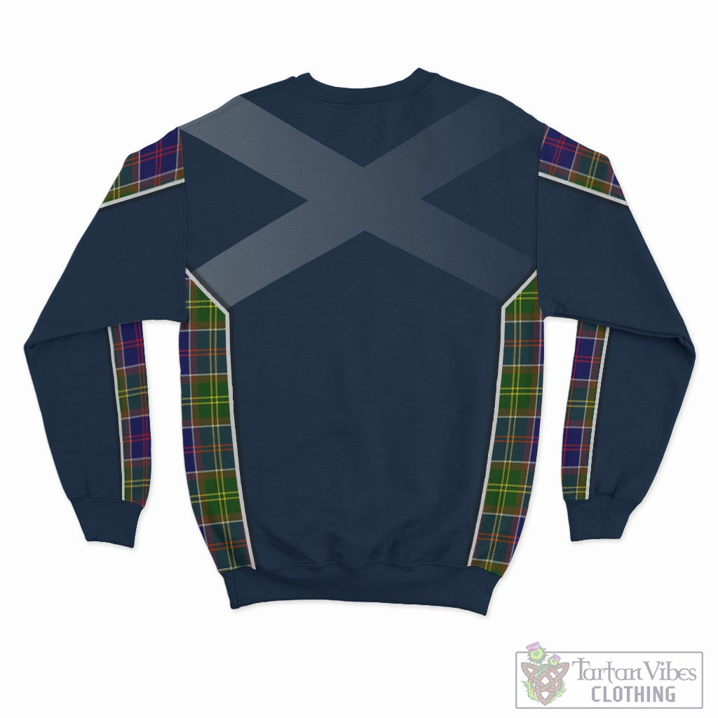 Tartan Vibes Clothing Whitefoord Modern Tartan Sweater with Family Crest and Lion Rampant Vibes Sport Style