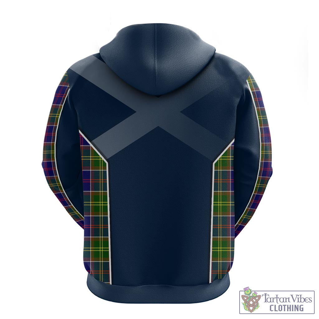 Tartan Vibes Clothing Whitefoord Modern Tartan Hoodie with Family Crest and Scottish Thistle Vibes Sport Style