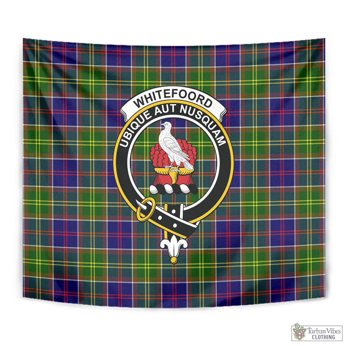 Whitefoord Tartan Tapestry Wall Hanging and Home Decor for Room with Family Crest - Tartan Vibes Clothing