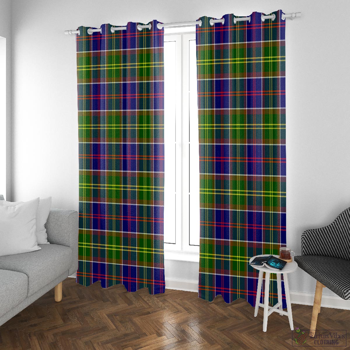 Whitefoord modern Tartan Window Curtain