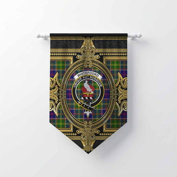 Whitefoord Scottish Tartan Crest Gonfalon Royal Stylized