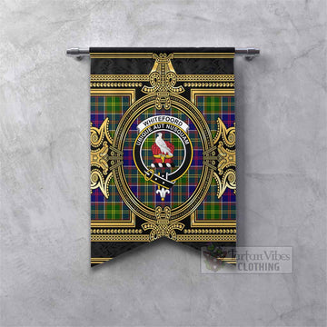 Whitefoord Scottish Tartan Crest Gonfalon Royal Stylized