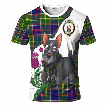 Whitefoord Scottish Terrier Tartan Crest T-Shirt Thistle Heritage Art